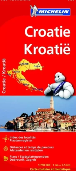 Michelin Wegenkaarten & Atlassen|Wegenkaarten<wegenkaart 757 Kroatie 2023