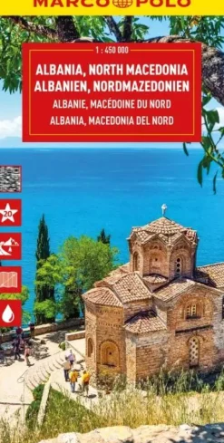 Marco Polo Wegenkaarten & Atlassen|Wegenkaarten<wegenkaart Albanië, Noord-Macedonië