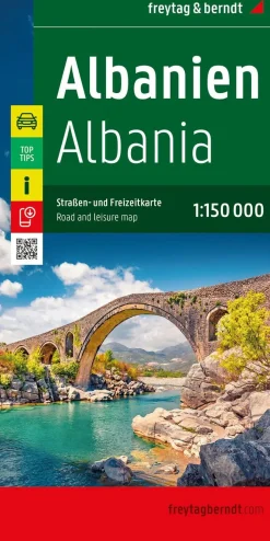 Freytag & Berndt Wegenkaarten>Wegenkaart Albanië tweezijdig