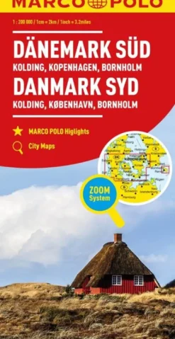 Marco Polo Wegenkaarten & Atlassen|Wegenkaarten>wegenkaart Denemarken zuid