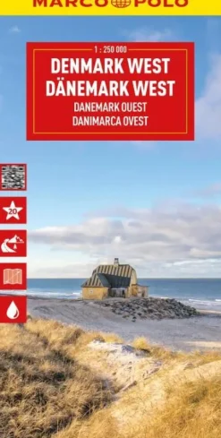 Marco Polo Wegenkaarten & Atlassen|Wegenkaarten<Wegenkaart Denemarken-West