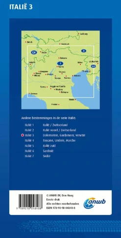 ANWB Wegenkaarten & Atlassen|Wegenkaarten<Wegenkaart Dolomieten, Gardameer, Venetie