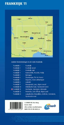 ANWB Wegenkaarten & Atlassen|Wegenkaarten<Wegenkaart Dordogne, Auvergne, Limousin