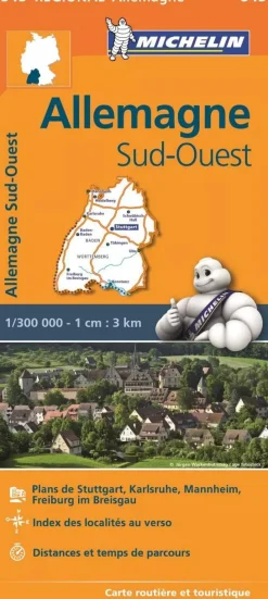 Michelin Wegenkaarten & Atlassen|Wegenkaarten<Wegenkaart Duitsland – zuid west – 545 –