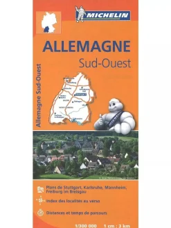 Michelin Wegenkaarten & Atlassen|Wegenkaarten<Wegenkaart Duitsland – zuid west – 545 –