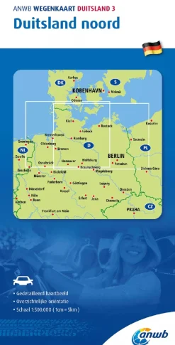 ANWB Wegenkaarten & Atlassen|Wegenkaarten<Wegenkaart Duitsland Noord