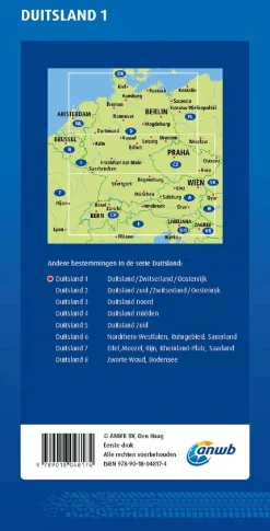 ANWB Wegenkaarten & Atlassen|Wegenkaarten<Wegenkaart Duitsland, Zwitserland en Oostenrijk