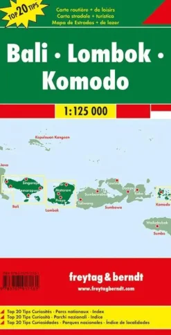 Freytag & Berndt Wegenkaarten & Atlassen|Wegenkaarten>Wegenkaart F&B Bali, Lombok, Komodo