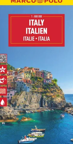 Marco Polo Wegenkaarten<Wegenkaart Italië en Malta