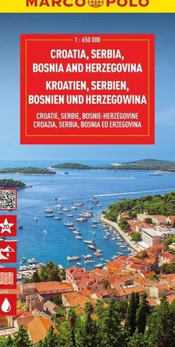 Marco Polo Wegenkaarten<Wegenkaart Kroatië - Servië