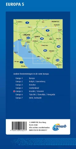 ANWB Wegenkaarten & Atlassen|Wegenkaarten<Wegenkaart Kroatië en Slovenië