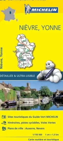 Michelin Wegenkaarten<Wegenkaart Local 319 Nievre - Yonne