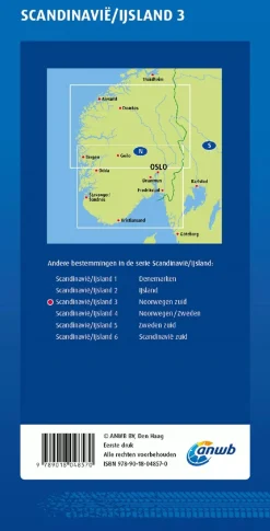 ANWB Wegenkaarten & Atlassen|Wegenkaarten<Wegenkaart Noorwegen-Zuid