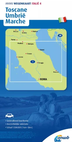 ANWB Wegenkaarten & Atlassen|Wegenkaarten<Wegenkaart Toscane, Umbrie