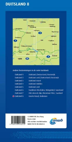 ANWB Wegenkaarten & Atlassen|Wegenkaarten<Wegenkaart Zwarte Woud en Bodensee