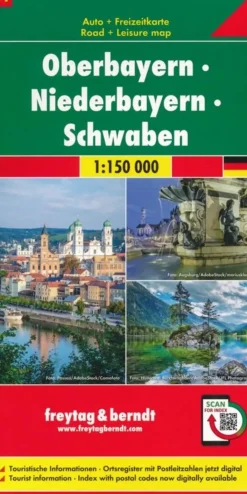 Freytag & Berndt Wegenkaarten<Wegenkaart Duitsland 11 - Oberbayern