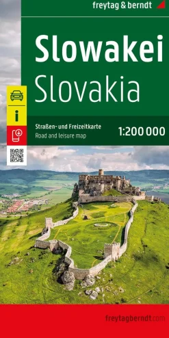 Freytag & Berndt Wegenkaarten<Wegenkaart Slowakije 2-zijdig 1:200.000
