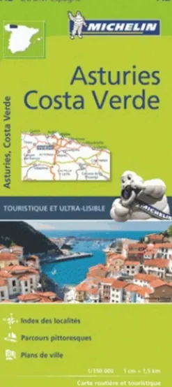 Michelin Wegenkaarten<Wegenkaart Zoom 142 Asturië