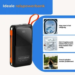 MOJOGEAR Powerbanks|Powerbanks<XL All-in-1 Powerbank 20.000 mAh met Kabels