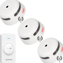 X-sense Rookmelders>XS01-W Koppelbare rookmelder 3-pack + RC01