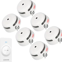X-sense Rookmelders>XS01-W Koppelbare rookmelder 6-pack + RC01