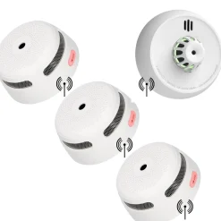 X-sense Rookmelders<XS01-W Koppelbare rookmelder 3x + hittemelder